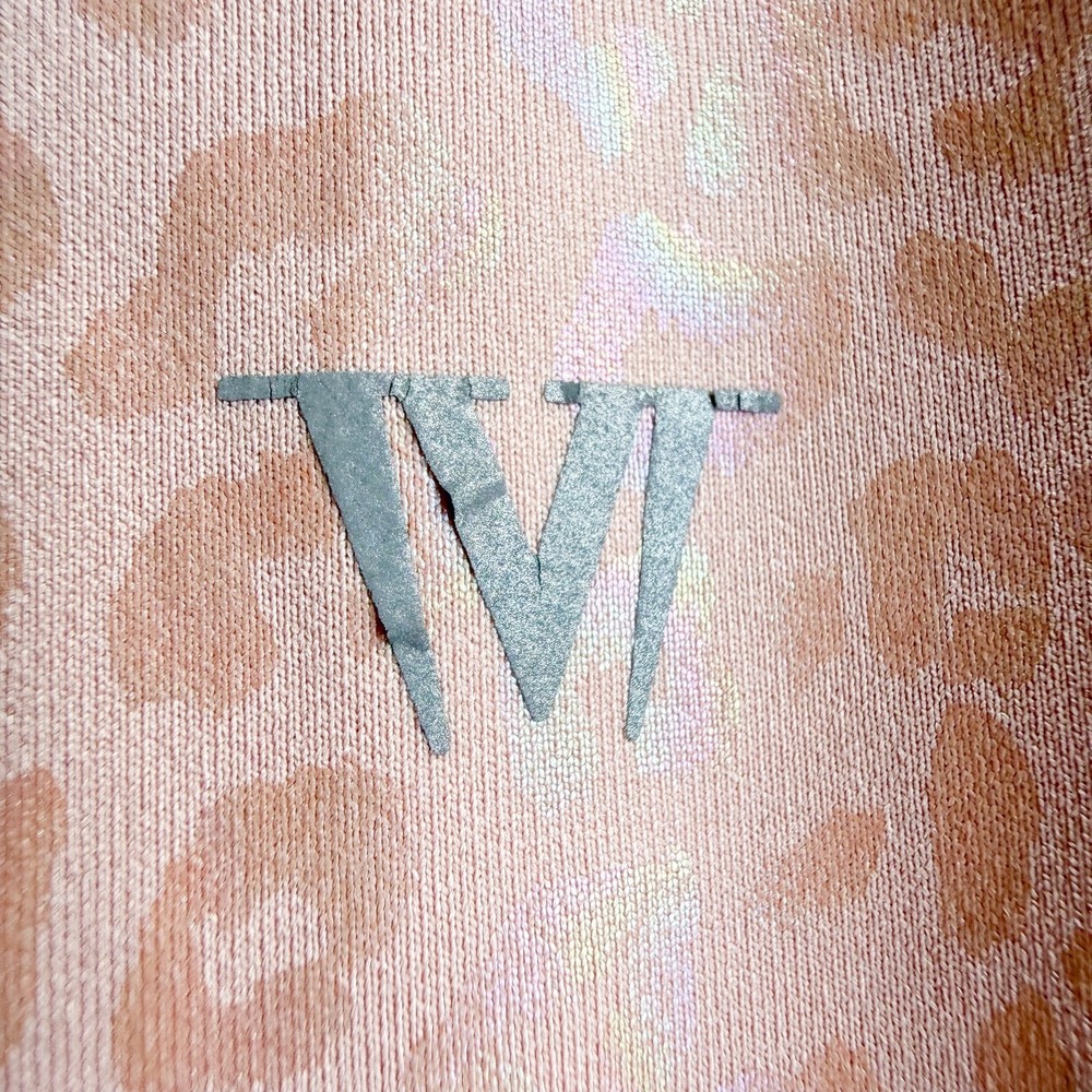 IVL Collective Pink Leopard Print Iridescent Leggings Size 4 High Rise Athletic - Picture 12 of 12